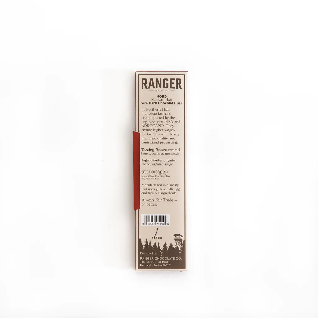 Ranger Nord, Northern Haiti, 75% Chocolate Bar (Single-origin)